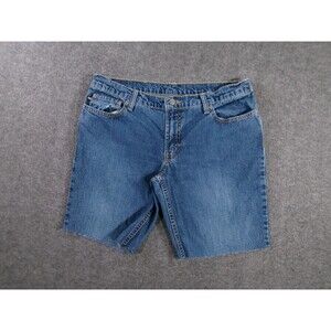 Polo Ralph Lauren Cut Off Shorts Women 12 Blue Jorts Raw Hem Bermuda Medium Wash